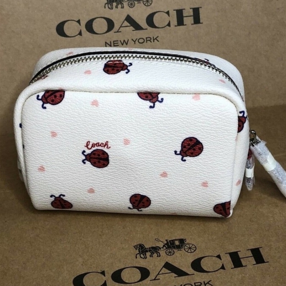 NWT Coach ladybug cosmetic bag
